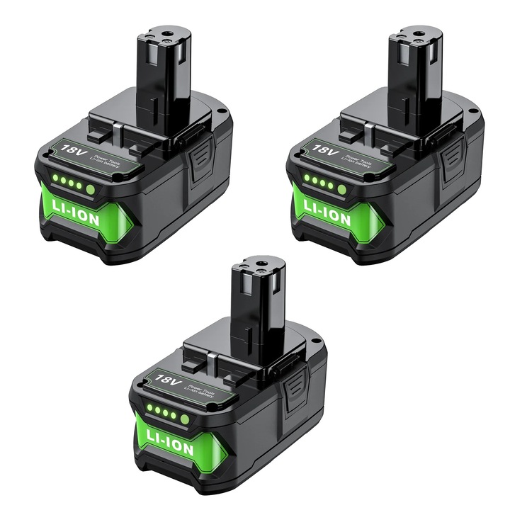 Set baterii reincarcabile 8000mAh, 3Pcs, 18V, compatibilitate versatila