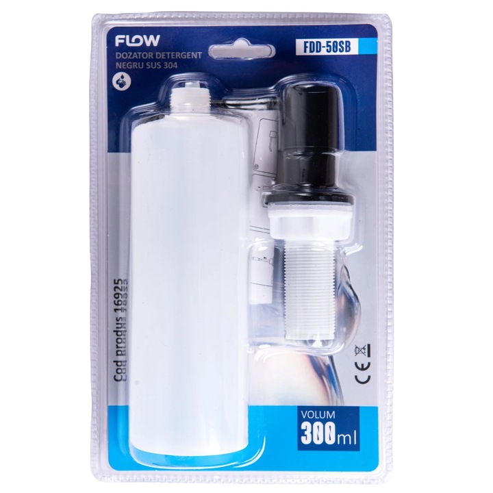 FLOW FDD-50SB mosogatószer adagoló, fekete