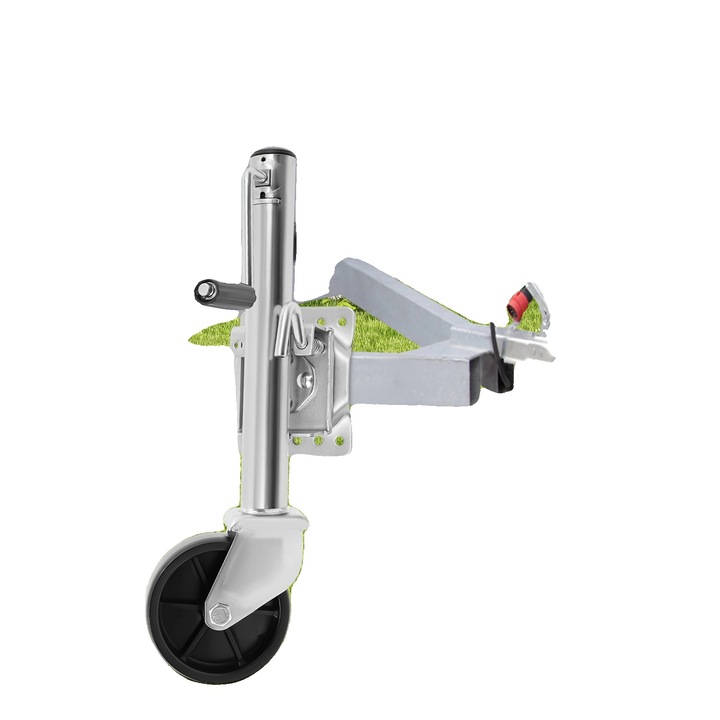 Roata de suport pentru remorca, capacitate de incarcare 540 kg, diametru roata 6 in, ajustare inaltime 32-57.4 cm, material otel carbon, set.