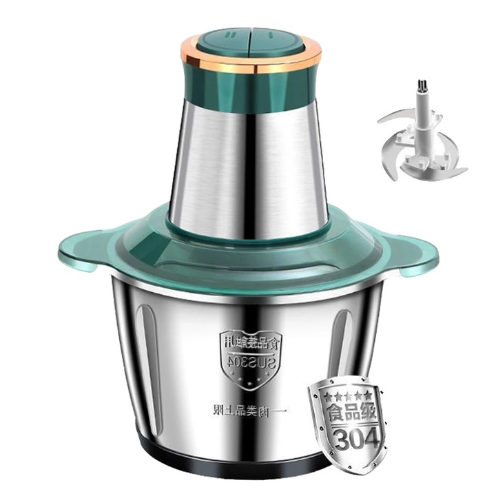 Masina de tocat electrica, multifunctionala, 250W, inox, 2L