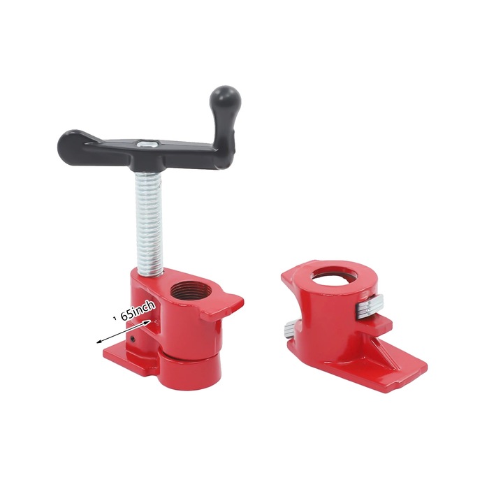 Set de 6 cleme de fixare, rosii, 8x5x18cm