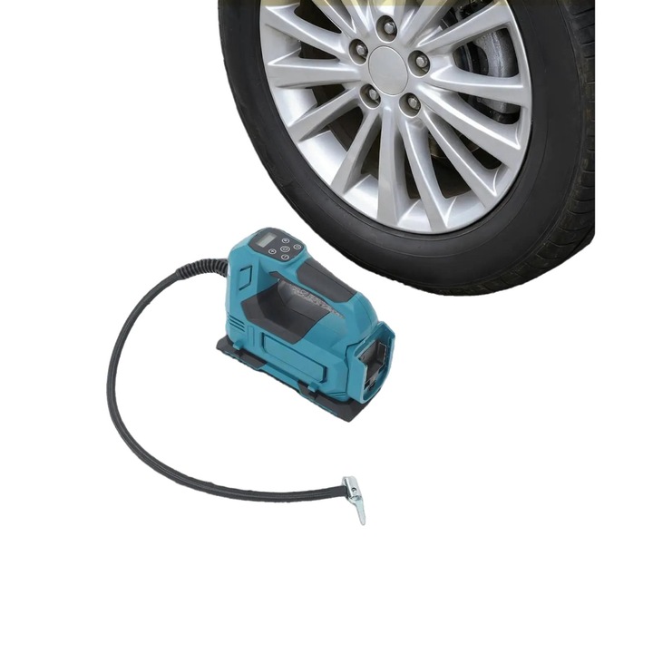 Compresor auto, design portabil, umplere eficienta, albastru