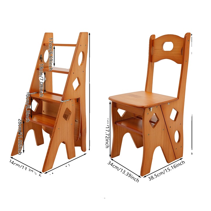 Scaun pliabil, 4 trepte, 100 kg