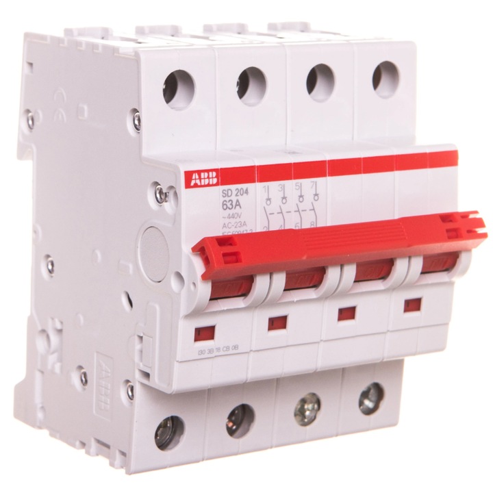 ABB E200_SD200_SHD200 leválasztó kapcsoló, 63A 4P, 100x110x100mm, IP20