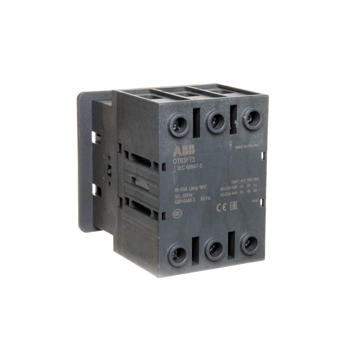 ABB OT63FT3 3P kapcsolóeszköz, 63A, 750V, 75x65mm