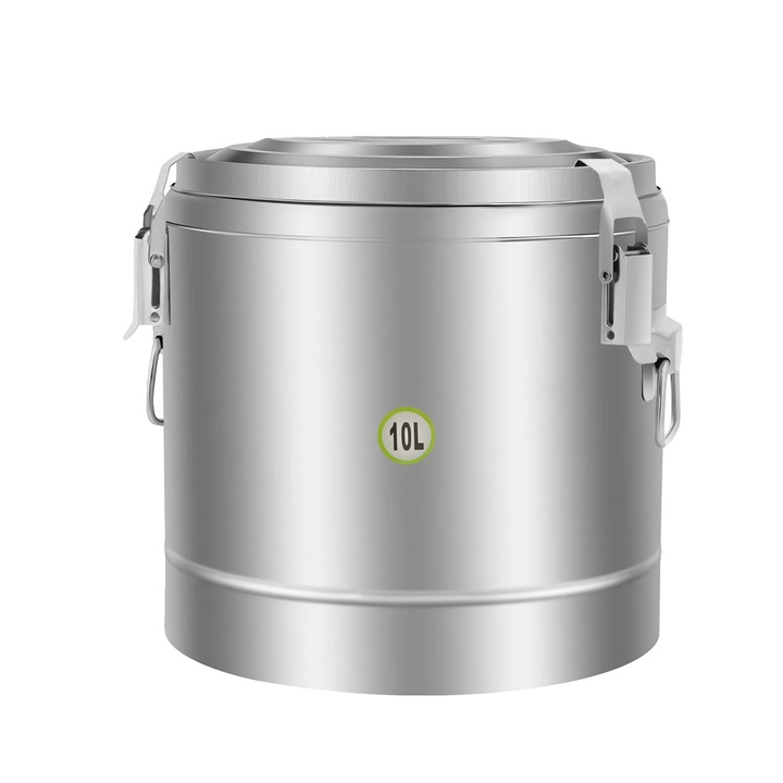 Cutie alimentara, 10L, inox, argintie, 29.5x28.4cm, fara asamblare