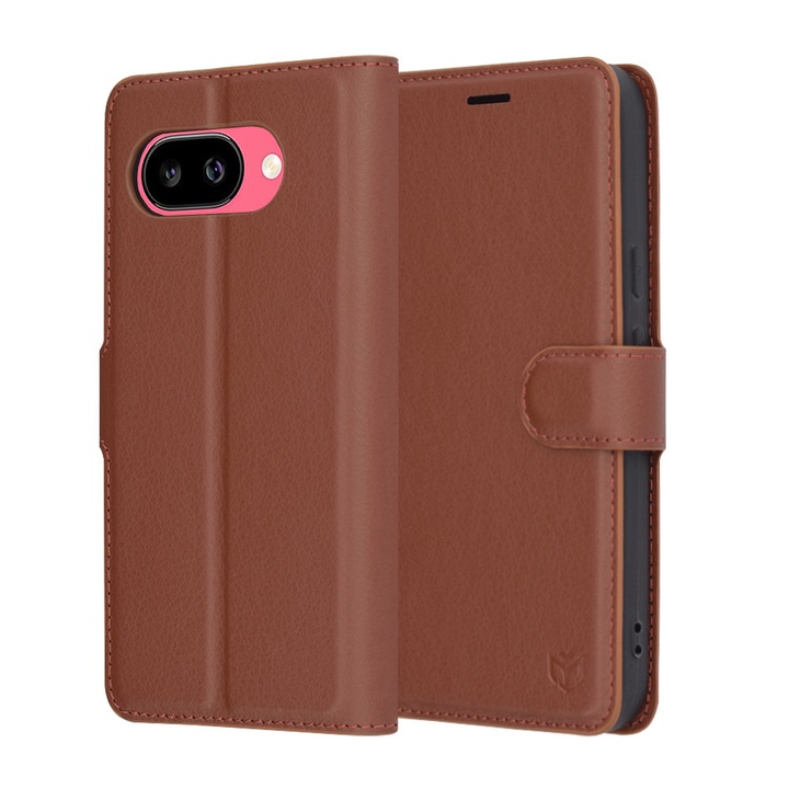 Husa telefon Leather Folio Google Pixel 9a Maro