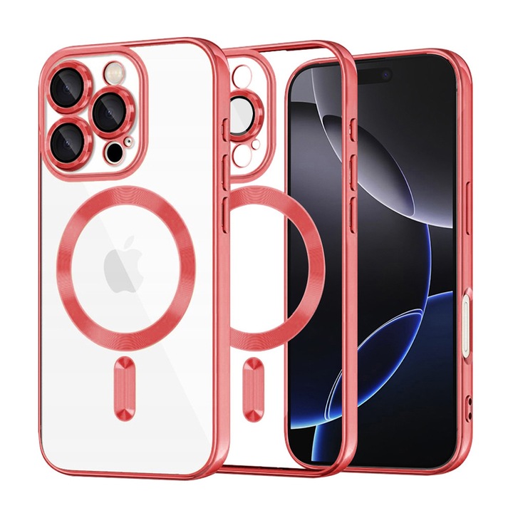 Husa Protectie Compatibila cu iPhone 16 Pro Max, Tim, Red