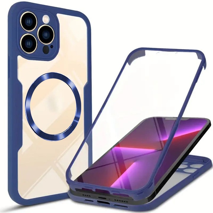 Husa pentru Apple iPhone 13 Pro Max, din Policarbonat, Danex, Culoare Albastru