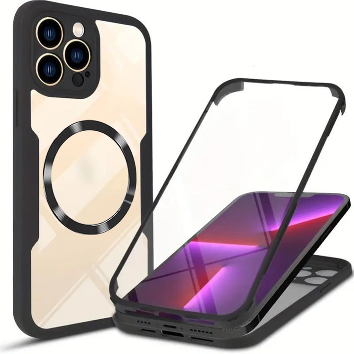 Husa pentru Apple iPhone 13 Pro Max, din Policarbonat, Danex, Culoare Negru