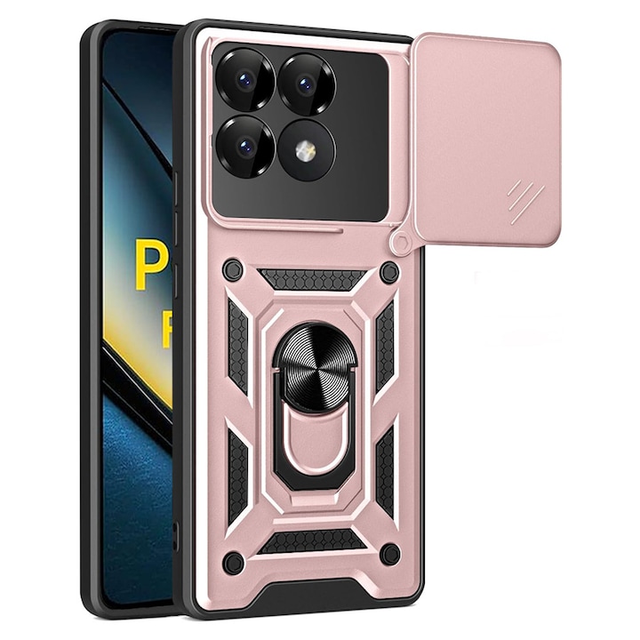 Carcasa de protectie pentru Xiaomi Poco F6 Pro, roz