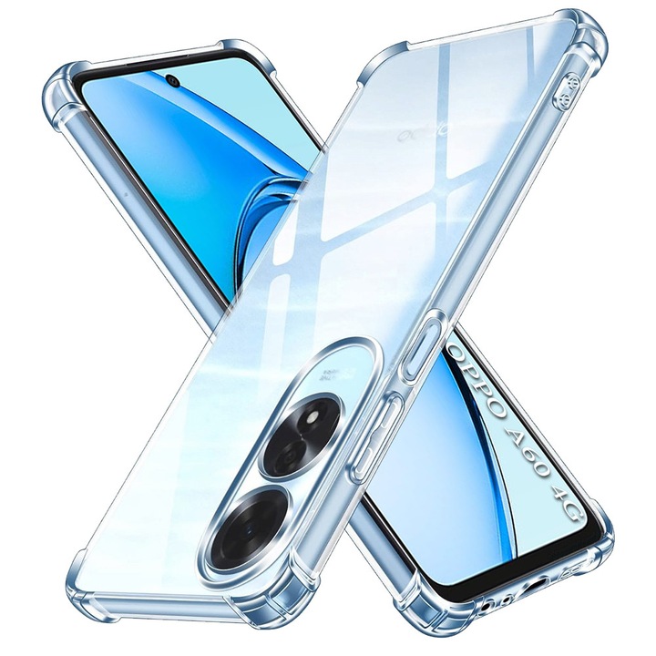 Husa Clear Anti-Soc pentru Oppo A60 4G, Protectie Colturi AirBag, Rezisntenta Socuri si Zgarieturi, Design Slim, Transparenta