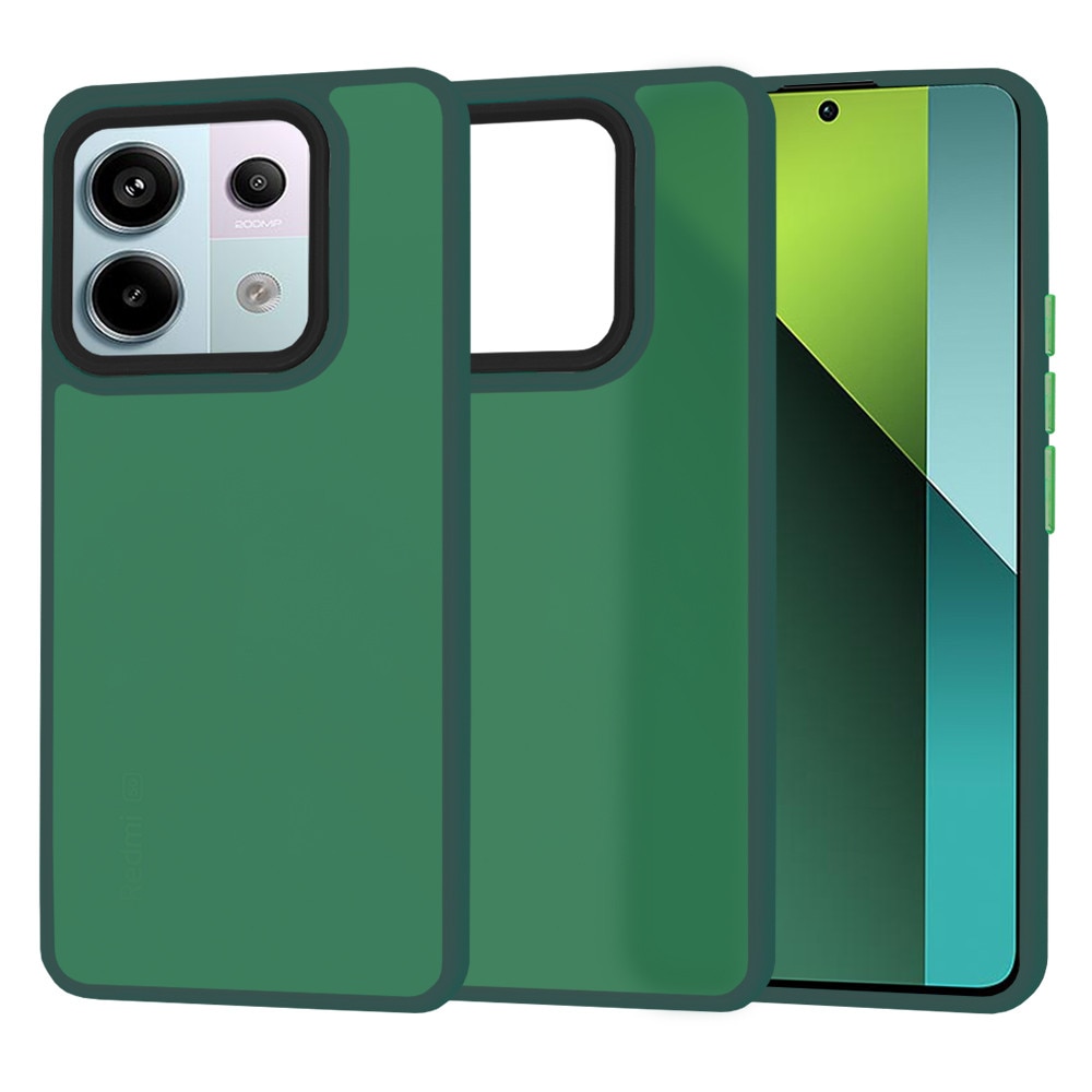 Husa pentru Xiaomi Redmi Note 13 Pro 5G / Poco X6, Accesorio HaloFrost Series, Midnight Green