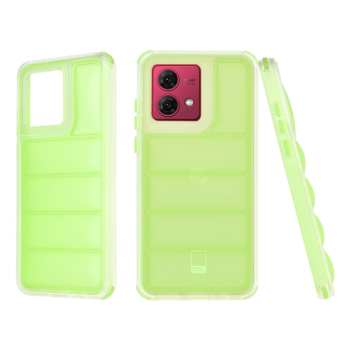 Husa Summer Vibes pentru Motorola Moto G84, Colorful Design, Festival Style, Bumper Antisoc, Verde