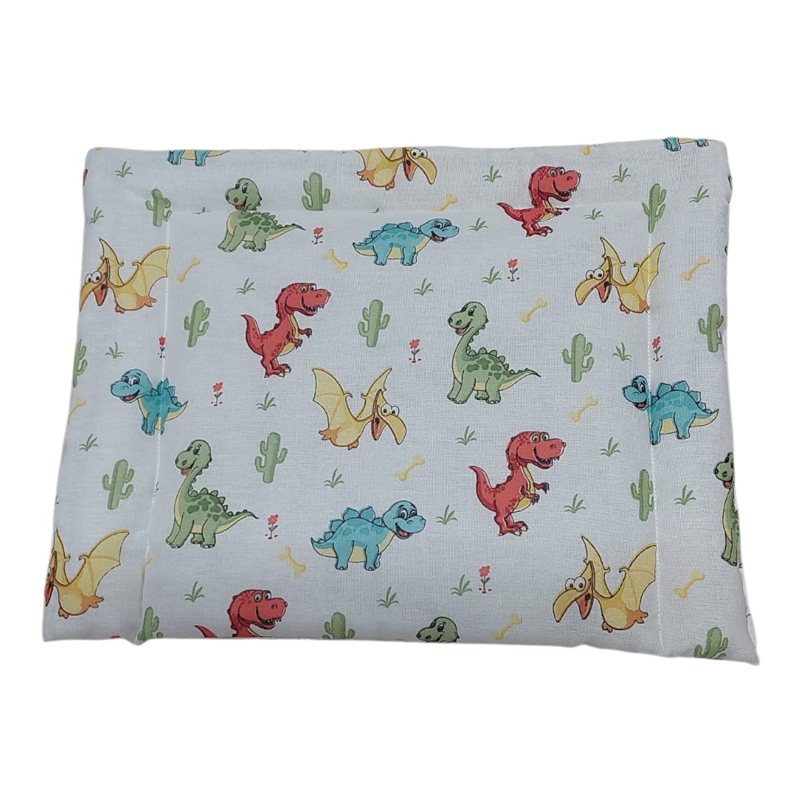 Perne copii - Perna bebelusi 30×40x2 cm, Model 2501 Dino, pentru patut, carucior si crese, Albatex Home