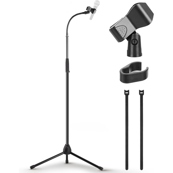 Stativ microfon Pyle, ajustabil, constructie robusta, 52.36x79.13inch