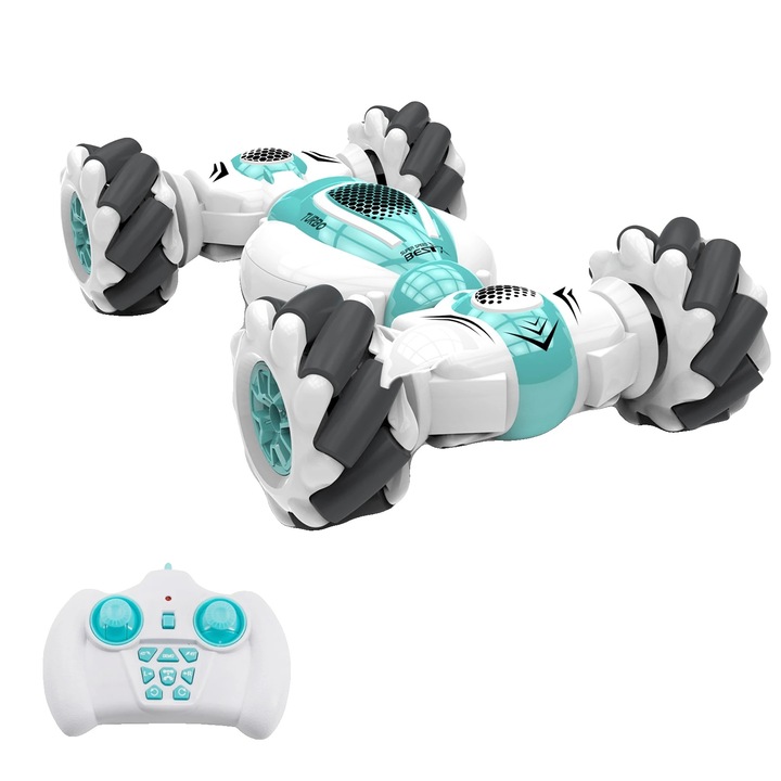 RC autó, 4WD, 360 fokos forgatás, zöld