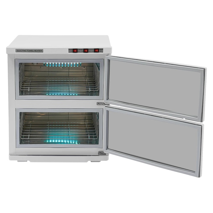 Incalzitor prosoape electric, 2 niveluri, alb, 45x39x52cm, 50 litri