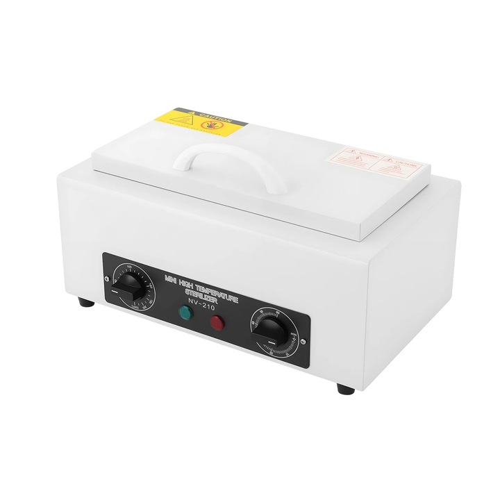 Sterilizator, Incalzire Uscata la Temperaturi Mari, Design Compact, Alb, 31x20.5x17.5cm, Capacitate 2L