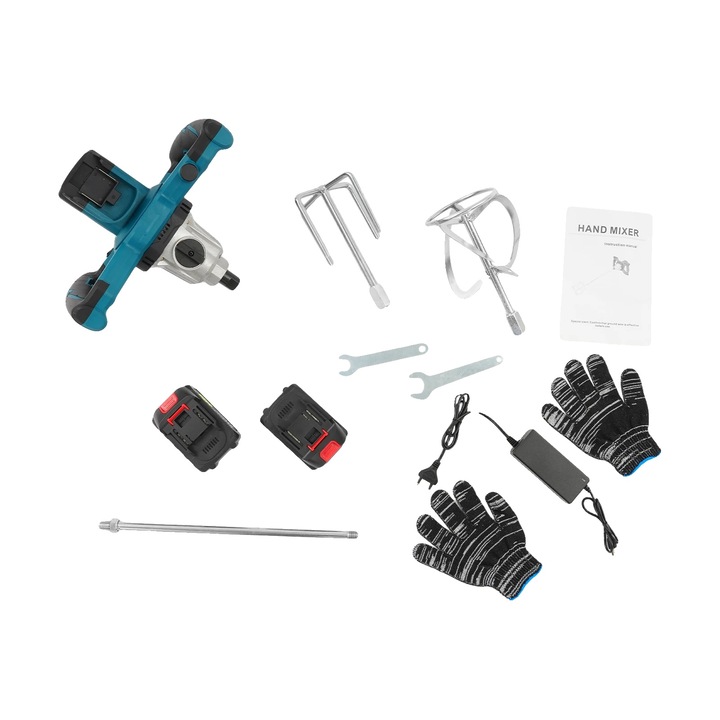 Betoniera, 6 viteze, albastra, cu motor fara perii