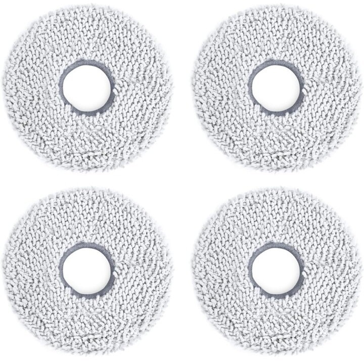 Set 4 rezerve de mop lavabil Ecovacs DWP020022, compatibil Ecovacs DEEBOT T50, T50 MAX si T30C, Alb