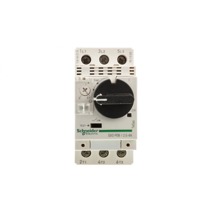 Siguranta electrica, Schneider, TeSys Deca, 3 poli, 1,5kW, 2,5-4A, IP20, 95x50mm