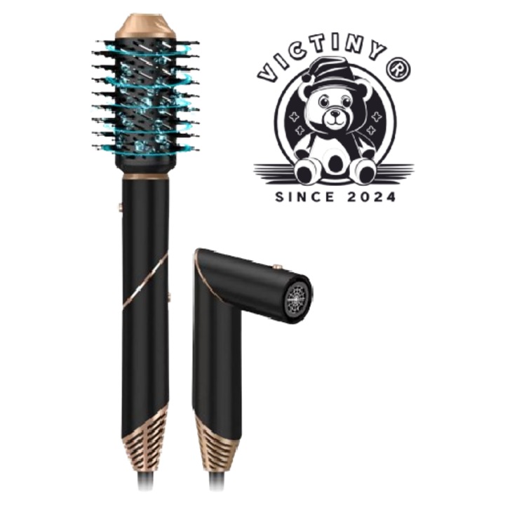 Професионален сешоар 5 в 1 VICTINY® бързо изсушаване, обем и изглаждане за създаване на разнообразни прически, мощност 1000w