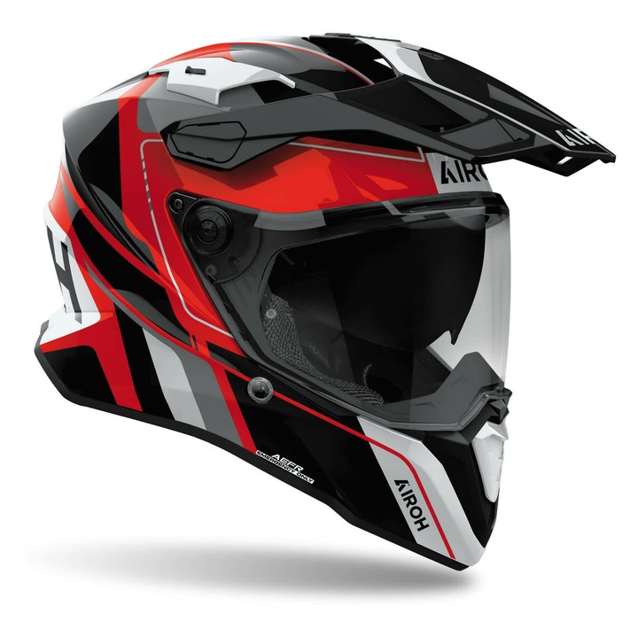 Casca Enduro AIROH Commander 2, Carbon Compozit, Ventilatie avansata, Multicolor, M