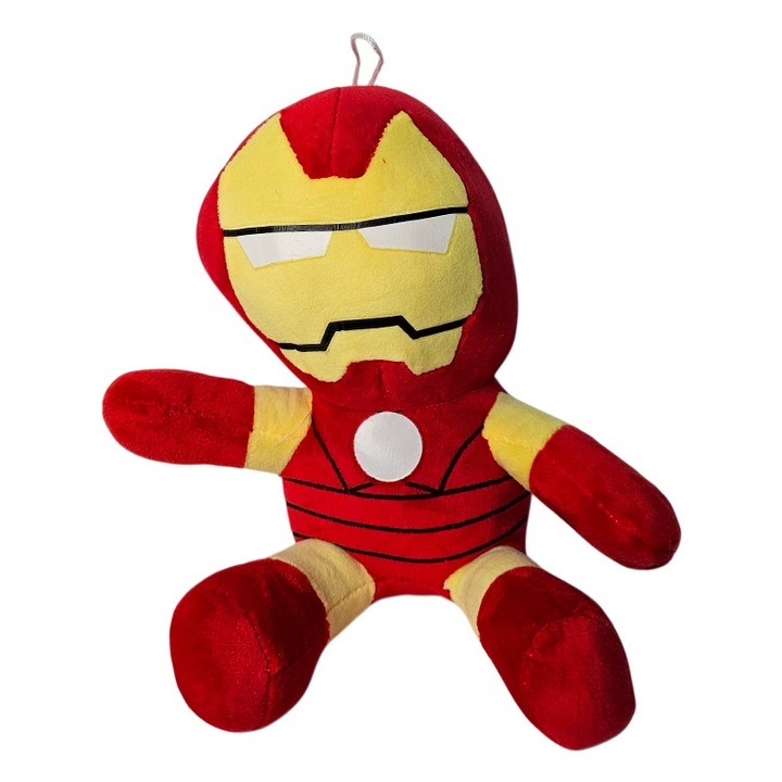 Jucarie de plus supererou Iron Man pentru copii, inaltime 27 cm, Velve