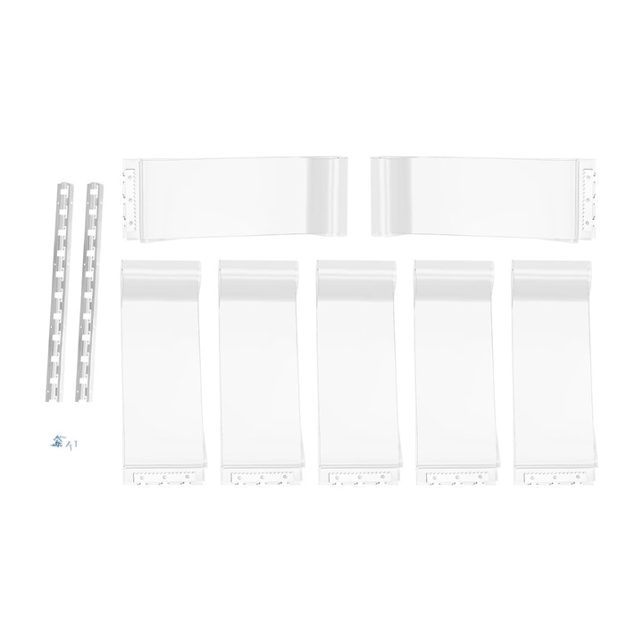 Perdea cu fasii din PVC pentru usa, set 7 bucati, 2 mm grosime, rezistenta la vant si apa, antistatica, 200 x 105 cm, transparent
