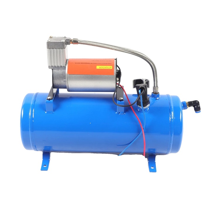 Légkompresszor, 12V, 150 PSI, kék, 46x20.5x24cm
