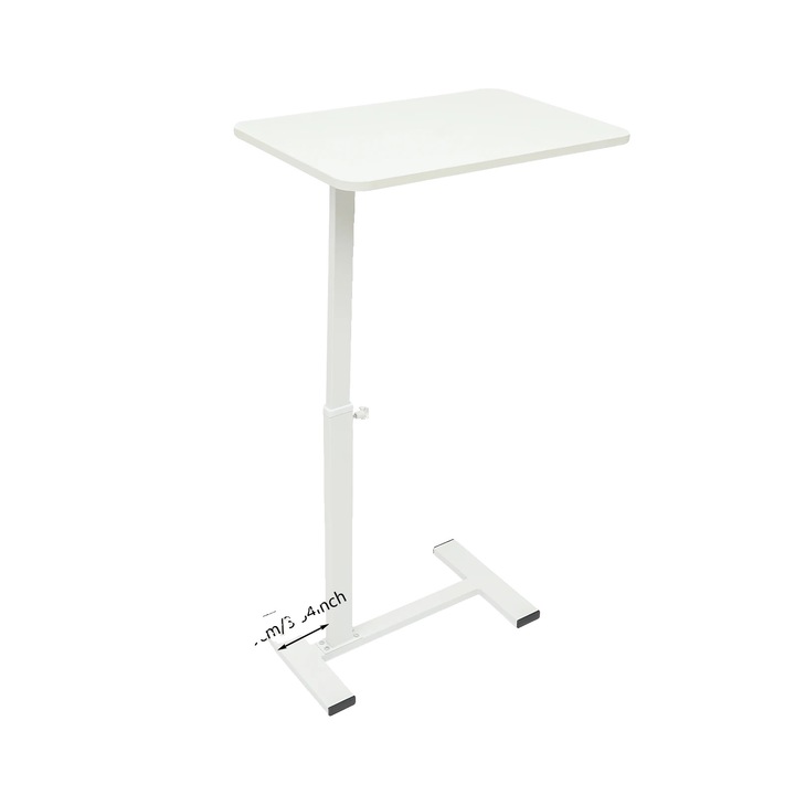 Нощно шкафче бяло, многофункционален дизайн, регулируема височина, 60x40см