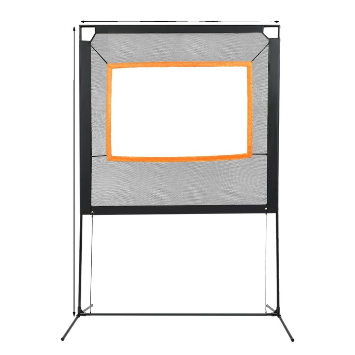 Set plasa badminton, portabil, 157x230cm, portocalie