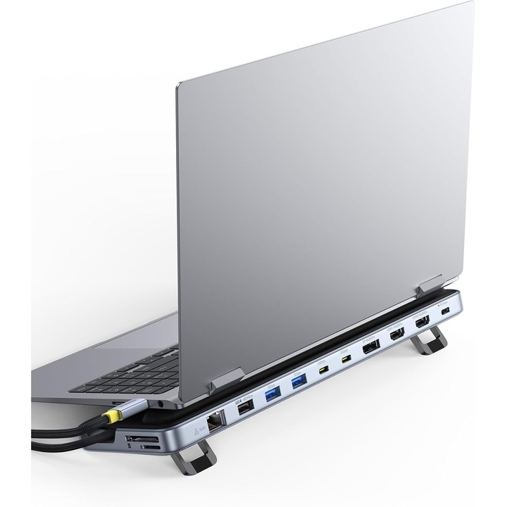 Докинг станция за лаптоп Baseus 12-в-1, троен 4K, USB-C, PD 100W