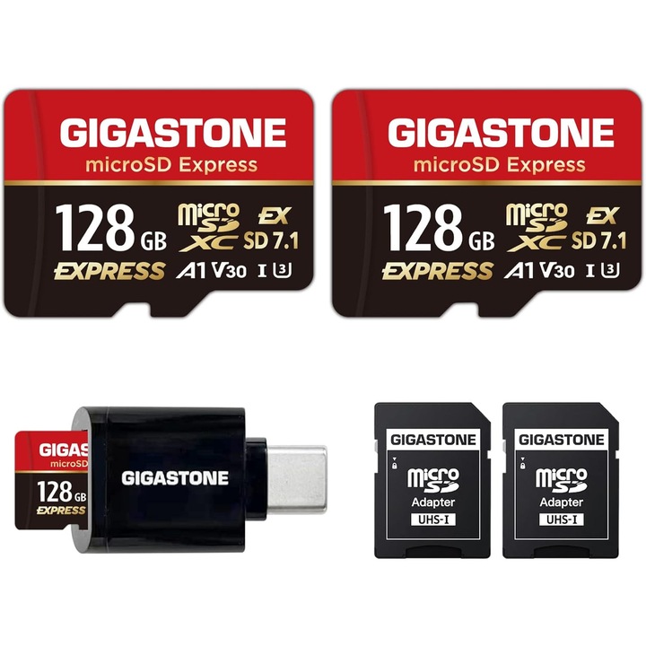 Карта MicroSDXC GIGASTONE 128GB Express (2 бр.) за Switch 2