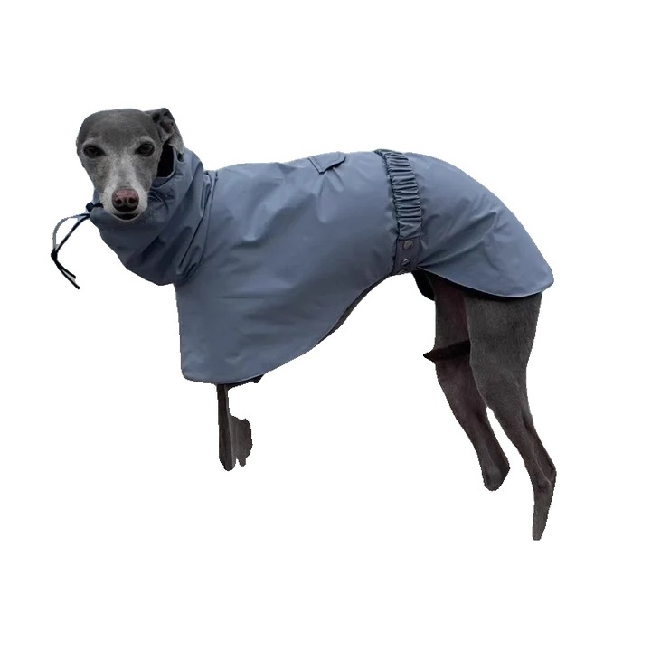 Pelerina pentru caini, impermeabila, ajustabila, albastra, marimea XS