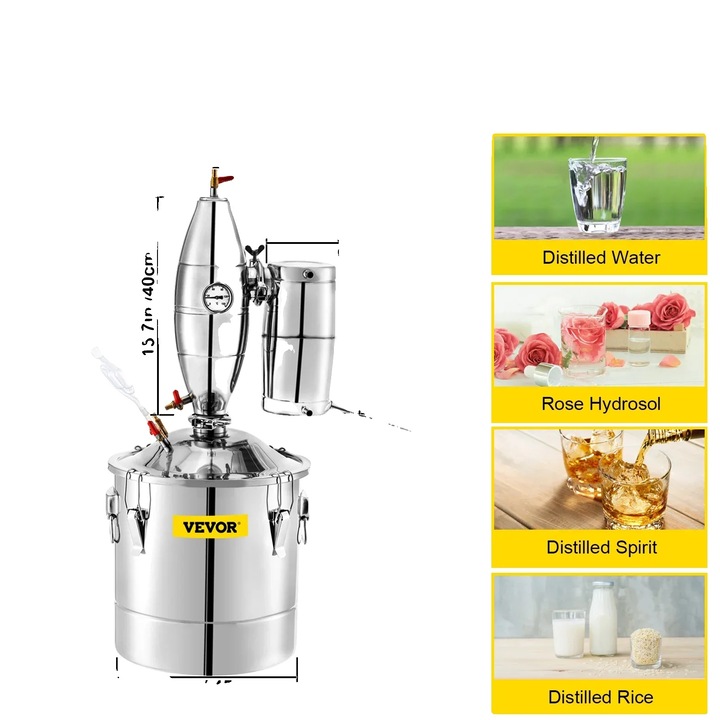 Alkohol lepárló, 70L, rozsdamentes acél, hatékony lepárlás, tartós kialakítás