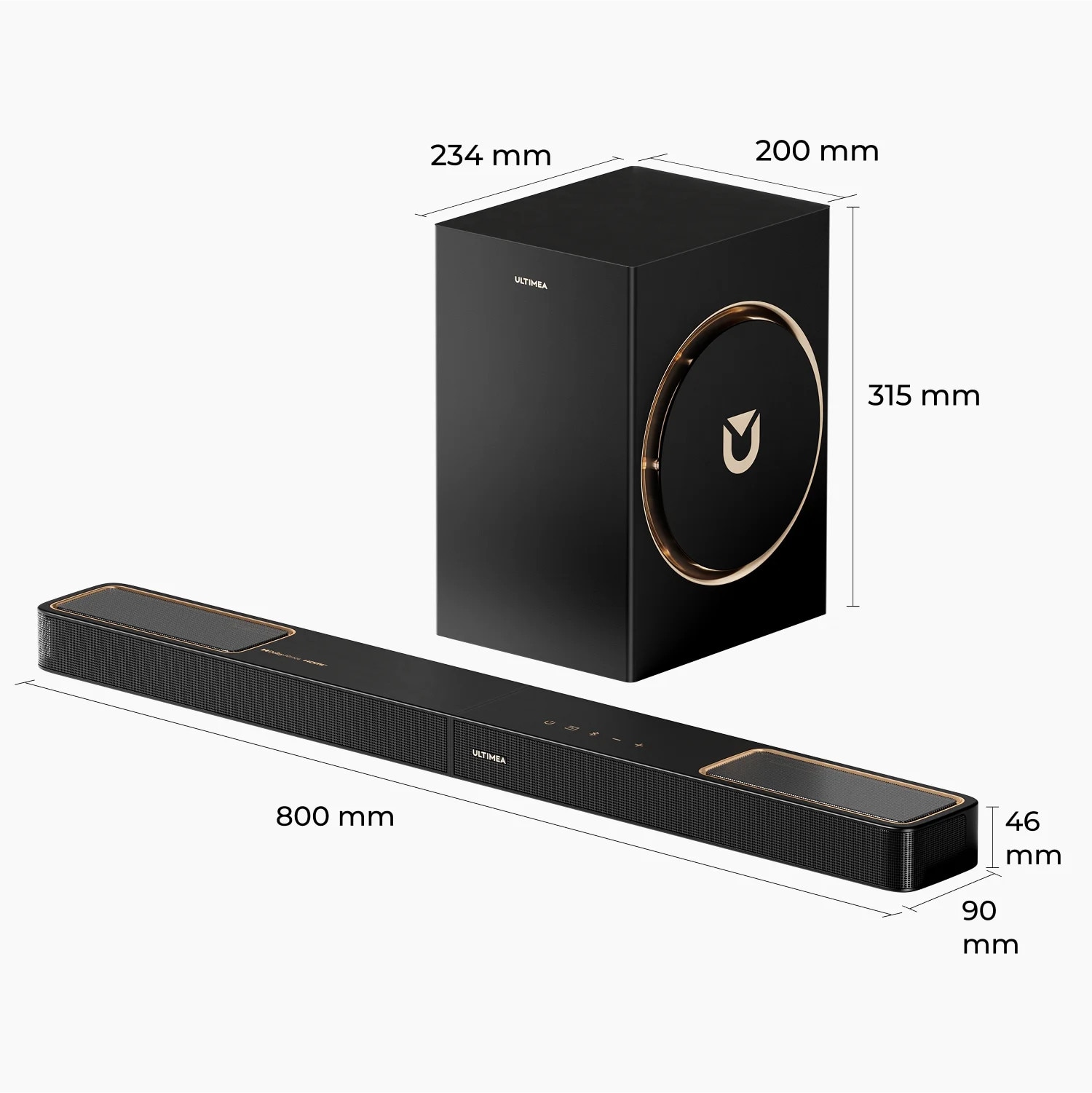 Soundbar, Skywave F30 Boom, 3.1.2 canale, subwoofer 25", 195x335x448mm