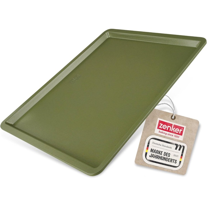 Tava de Copt Zenker Eco, 42x32x1.5 cm, Antiaderenta Vegana, Fabricata in Germania