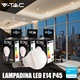 Becuri LED E14 3.7W V-TAC, Lumina Alb Cald 3000K, 320lm