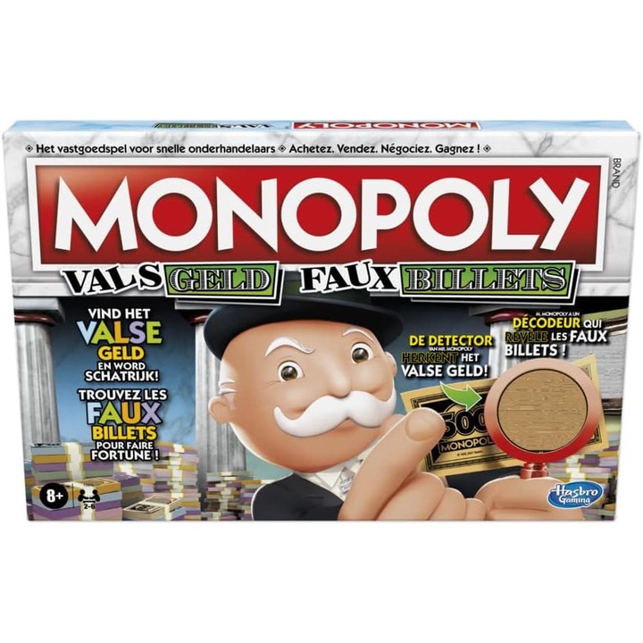 Monopoly Bani False Editie Belgia - Joc de Societate cu Detector