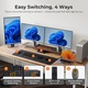 TESmart USB-C KVM kapcsoló 4K@60Hz, 2 PC, 3 monitor, DisplayPort, HDMI