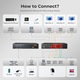 TESmart USB-C KVM kapcsoló 4K@60Hz, 2 PC, 3 monitor, DisplayPort, HDMI