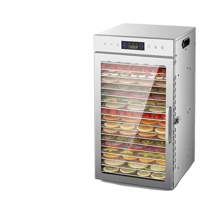 Élelmiszer-szárító, 18 rétegű, hatékony szárítási technológia, rozsdamentes acél, 220V