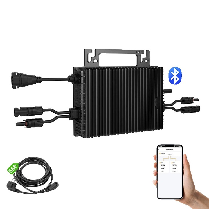 Invertor solar micro, dual output, tehnologie smart, negru, 395x255x110mm