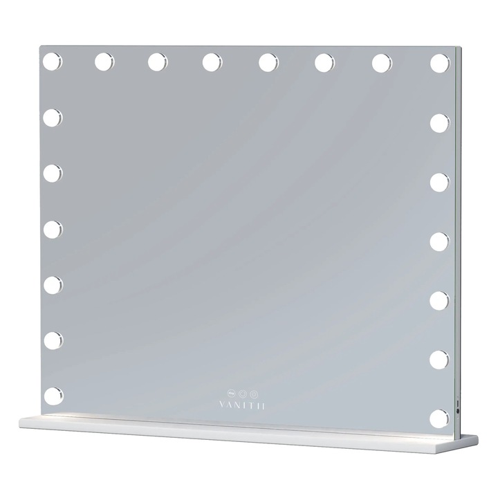 Oglinda cosmetica, iluminare LED, luminozitate ajustabila, alb, 929cm