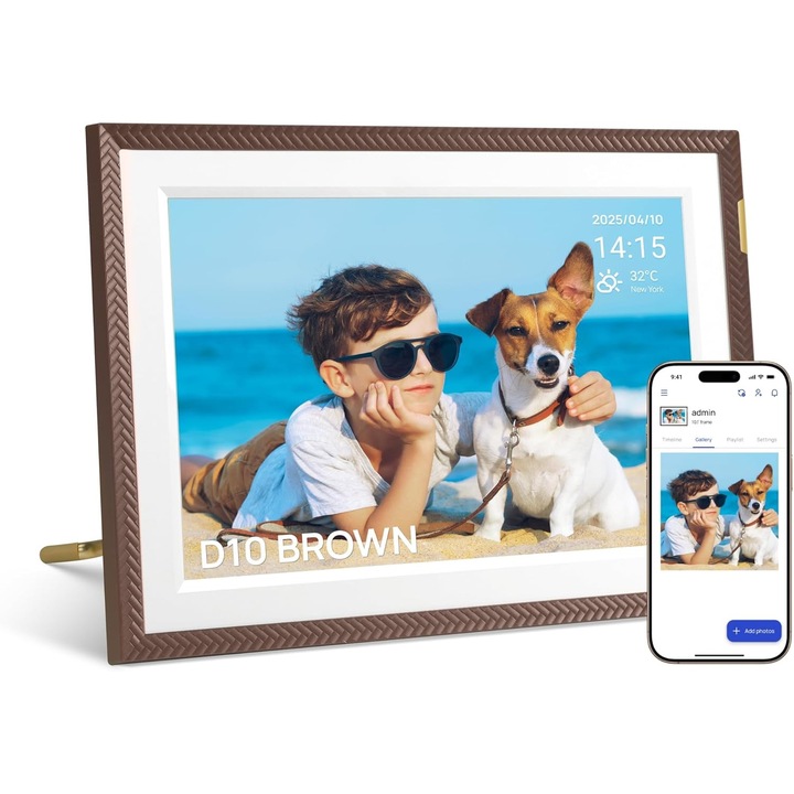 ARZOPA D10 WiFi 10.1" HD Digitális Képkeret Érintőképernyő Felhőalapú Tárhely