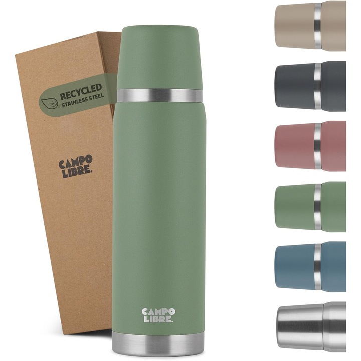 Termos Jaco® Campo Libre 1L, 750ml, 500ml - Izolare Dubla, Etans