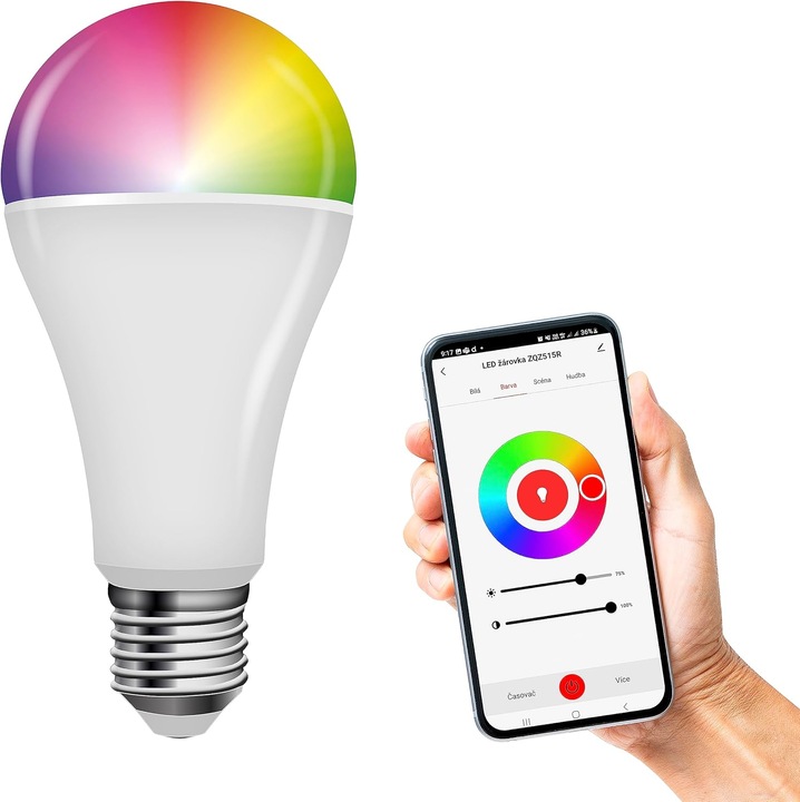 EMOS GoSmart RGB E27 14W Интелигентна LED крушка, 1400lm, Управление чрез приложение