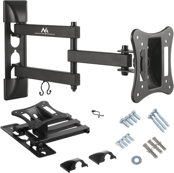 Maclean MC 719 TV/Monitor LCD LED fali tartó, 13-27", VESA 100x100, 15kg